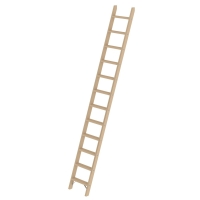 MUNK Stufen-Anlegeleiter Holz ohne Traverse 12 Stufen, 33712