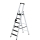 MUNK Stufen-Stehleiter 250 kg einseitig begehbar mit clip-step R13 6 Stufen, 42706