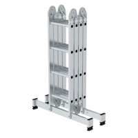 MUNK Vielzweckleiter 4-teilig mit nivello®-Traverse...