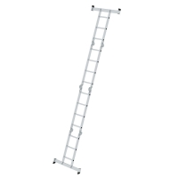 MUNK Vielzweckleiter 4-teilig mit nivello®-Traverse 2x3 + 2x4 Sprossen, 31314