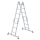 MUNK Vielzweckleiter 4-teilig mit nivello®-Traverse 2x3 + 2x4 Sprossen, 31314