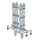 MUNK Vielzweckleiter 4-teilig mit nivello®-Traverse 2x3 + 2x4 Sprossen, 31314