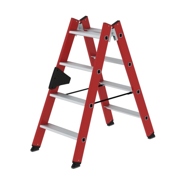 MUNK Stufen-Stehleiter beidseitig begehbar GFK / Alu 2x4 Stufen, 34108