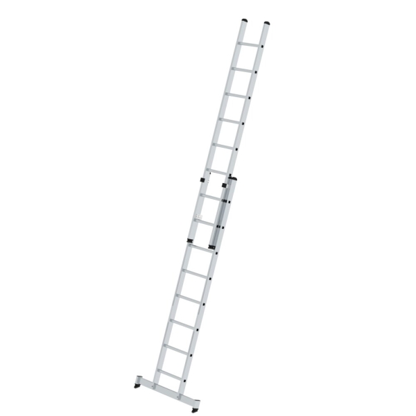 MUNK Sprossen-Schiebeleiter 2-teilig mit nivello®-Traverse 2x8 Sprossen, 20408