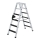 MUNK Stufen-Stehleiter beidseitig begehbar mit clip-step R13 2x6 Stufen, 41639