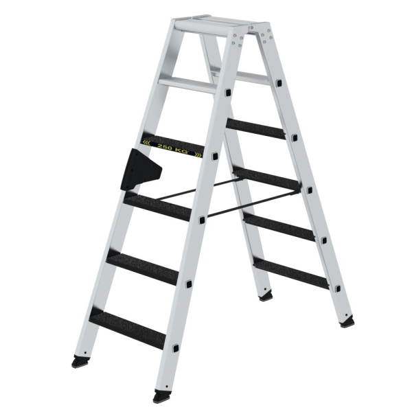MUNK Stufen-Stehleiter 250 kg beidseitig begehbar mit clip-step R13 2x6 Stufen, 43806