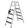 MUNK Stufen-Stehleiter 250 kg beidseitig begehbar mit clip-step R13 2x6 Stufen, 43806