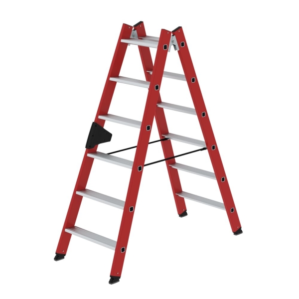 MUNK Stufen-Stehleiter beidseitig begehbar GFK / Alu 2x6 Stufen, 34112