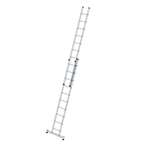 MUNK Sprossen-Schiebeleiter 2-teilig mit nivello®-Traverse 2x10 Sprossen, 20410