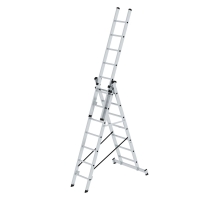 MUNK Mehrzweckleiter 3-teilig mit nivello®-Traverse...