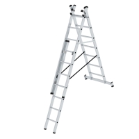 MUNK Mehrzweckleiter 3-teilig mit nivello®-Traverse 3x7 Sprossen, 11107