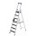MUNK Stufen-Stehleiter 250 kg einseitig begehbar mit clip-step R13 7 Stufen, 42707