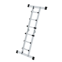MUNK Teleskopleiter 4-teilig mit Traverse 4x3 Sprossen, 32121