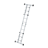 MUNK Teleskopleiter 4-teilig mit Traverse 4x3 Sprossen, 32121