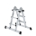 MUNK Teleskopleiter 4-teilig mit Traverse 4x3 Sprossen, 32121
