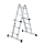 MUNK Teleskopleiter 4-teilig mit Traverse 4x3 Sprossen, 32121