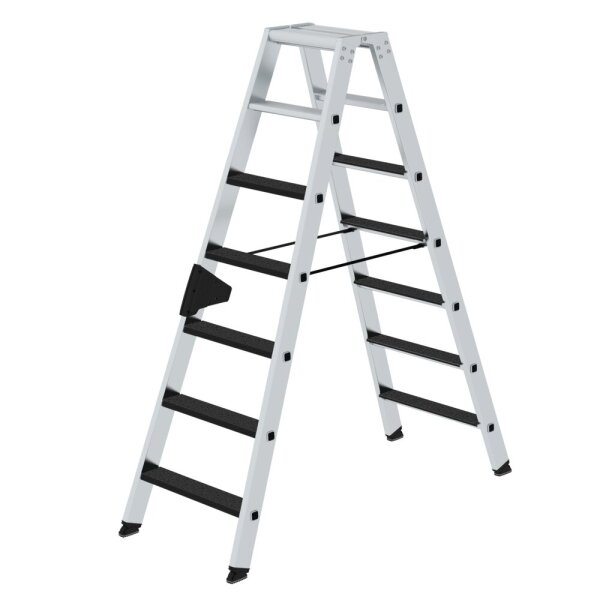 MUNK Stufen-Stehleiter beidseitig begehbar mit clip-step R13 2x7 Stufen, 41640