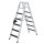 MUNK Stufen-Stehleiter beidseitig begehbar mit clip-step R13 2x7 Stufen, 41640