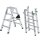 MUNK Stufen-Stehleiter-Set beidseitig begehbar steckbar inkl. Einsteckteil, 40272