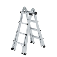 MUNK Teleskopleiter 4-teilig ohne Traverse 4x4 Sprossen,...