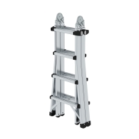 MUNK Teleskopleiter 4-teilig ohne Traverse 4x4 Sprossen,...