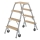 MUNK Stahl-Holz-Tritt mit Bockrollen 2x4 Stufen, 39014
