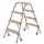 MUNK Stahl-Holz-Tritt mit Lenkrollen 2x4 Stufen, 39024