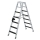 MUNK Stufen-Stehleiter 250 kg beidseitig begehbar mit clip-step R13 2x7 Stufen, 43807
