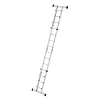 MUNK Teleskopleiter 4-teilig mit Traverse 4x4 Sprossen, 32122