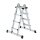 MUNK Teleskopleiter 4-teilig mit Traverse 4x4 Sprossen, 32122