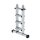 MUNK Teleskopleiter 4-teilig mit Traverse 4x4 Sprossen, 32122
