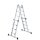 MUNK Teleskopleiter 4-teilig mit Traverse 4x4 Sprossen, 32122