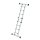 MUNK Teleskopleiter 4-teilig mit Traverse 4x4 Sprossen, 32122