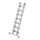 MUNK Stufen-Schiebeleiter 2-teilig mit nivello®-Traverse 2x7 Stufen, 40660