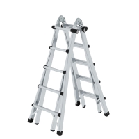 MUNK Teleskopleiter 4-teilig ohne Traverse 4x5 Sprossen,...