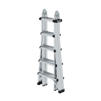 MUNK Teleskopleiter 4-teilig ohne Traverse 4x5 Sprossen,...
