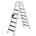 MUNK Stufen-Stehleiter beidseitig begehbar mit clip-step R13 2x8 Stufen, 41641