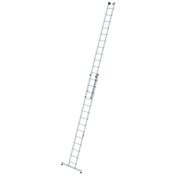 MUNK Sprossen-Schiebeleiter 2-teilig mit nivello®-Traverse 2x14 Sprossen, 20414