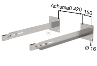 MUNK Sonderwandhalter, Verstellbereich 800-900mm,...