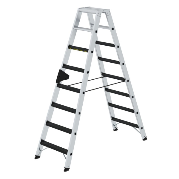 MUNK Stufen-Stehleiter 250 kg beidseitig begehbar mit clip-step R13 2x8 Stufen, 43808