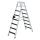MUNK Stufen-Stehleiter 250 kg beidseitig begehbar mit clip-step R13 2x8 Stufen, 43808