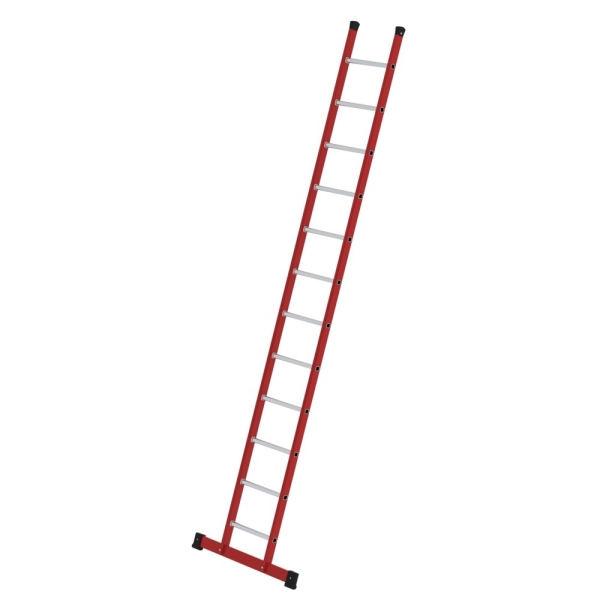 MUNK Sprossen-Anlegeleiter GFK/Alu mit Traverse 12 Sprossen, 35312
