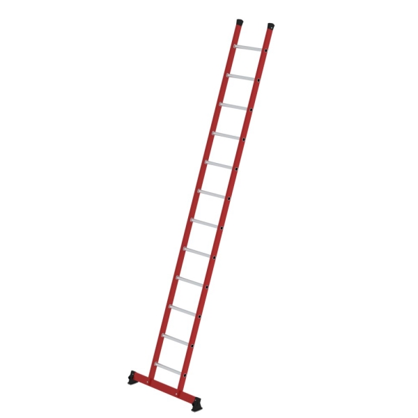 MUNK Sprossen-Anlegeleiter GFK/Alu mit nivello®-Traverse 12 Sprossen, 35322