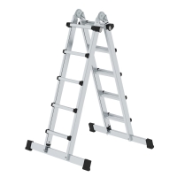 MUNK Teleskopleiter 4-teilig mit Traverse 4x5 Sprossen,...
