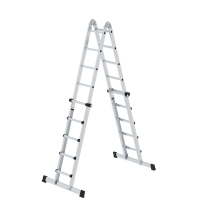 MUNK Teleskopleiter 4-teilig mit Traverse 4x5 Sprossen, 32123