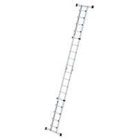 MUNK Teleskopleiter 4-teilig mit Traverse 4x5 Sprossen, 32123