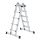 MUNK Teleskopleiter 4-teilig mit Traverse 4x5 Sprossen, 32123