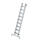 MUNK Stufen-Schiebeleiter 2-teilig mit nivello®-Traverse 2x9 Stufen, 40663