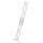 MUNK Stufen-Schiebeleiter 2-teilig mit nivello®-Traverse 2x9 Stufen, 40663