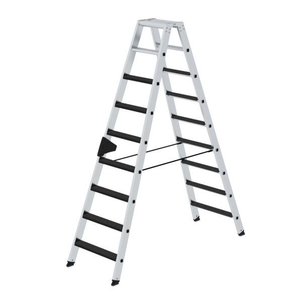 MUNK Stufen-Stehleiter beidseitig begehbar mit clip-step R13 2x9 Stufen, 41642